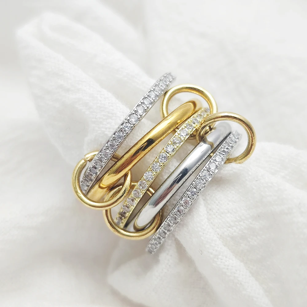 Bague Raneth en argent sterling et or 18 ct en argenté – Spinelli Kilcollin