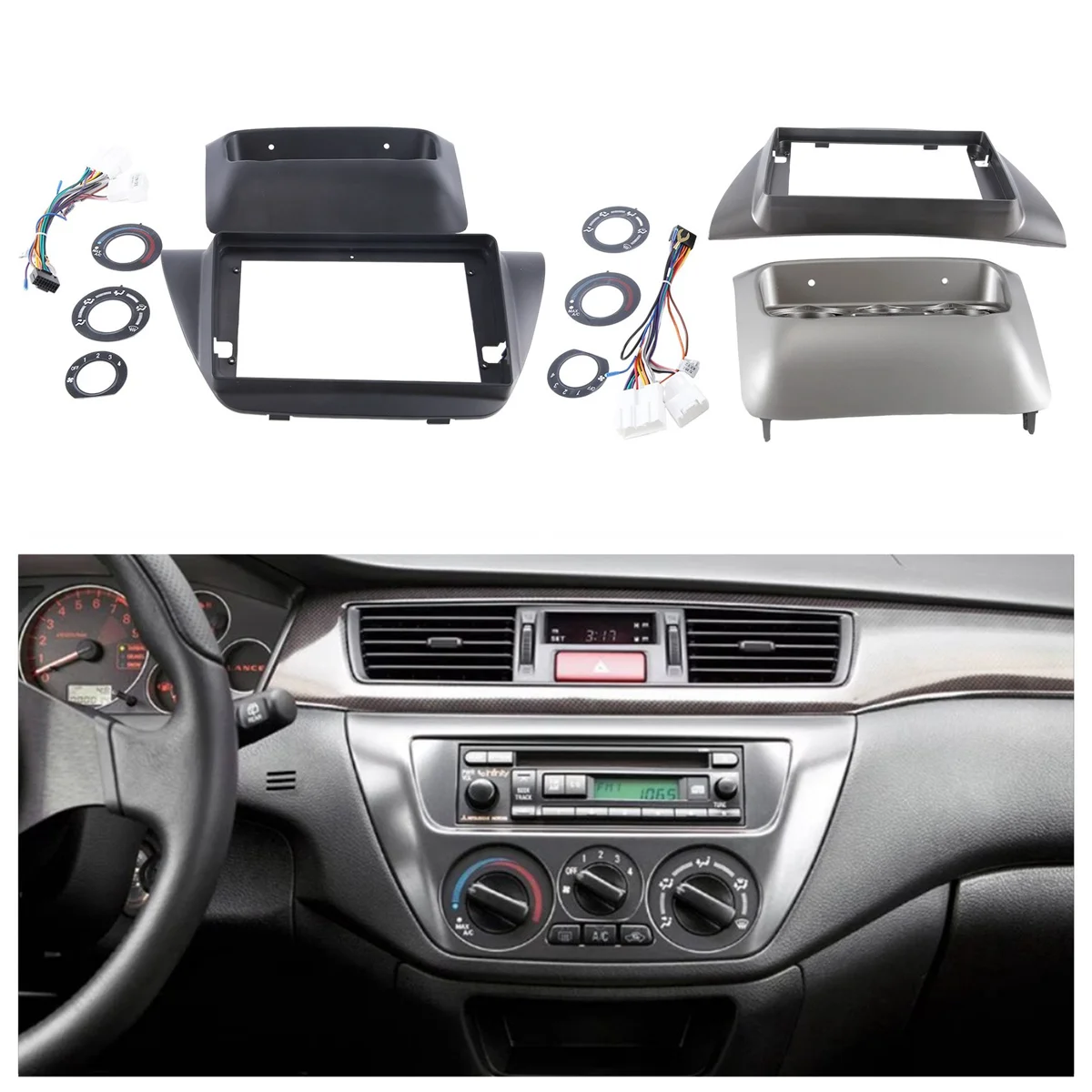 

Car Radio Stereo 9Inch Frame Fascia Panel Harness for IX 2006
