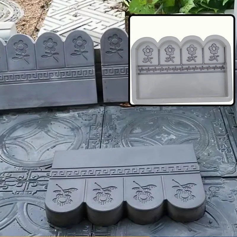 Antique Style Flower Pond, Flower Bed, Fence, Cement Mold, Courtyard, Vegetable Garden Renovation, European Style Fence