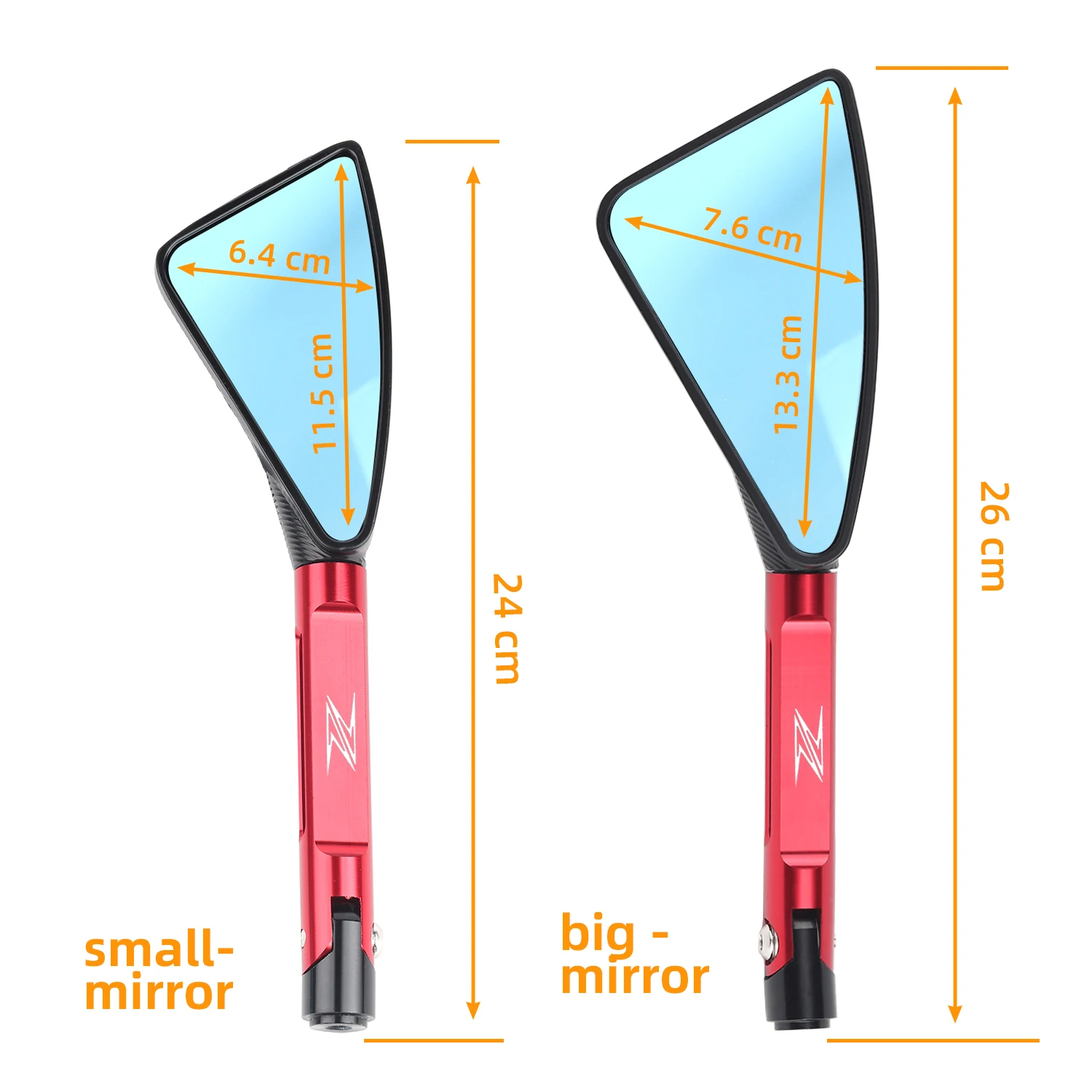 Universal Motorcycle mirror CNC side Rearview For kawasaki Z900 Z1000 Z800 Z750 Z650 Z300 Z250 Z125 motorcycle mirror motorcycle mirrors