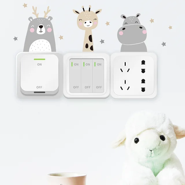 Pegatinas Metálicas Para Enchufes E Interruptores - Decoración Infantil Moderna