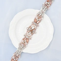 New Handmade Rhinestones Belt Wedding Accessories Belt Prom Waist Sash Belt Sashes Formal Women Dress Ribbon Jewel Belt