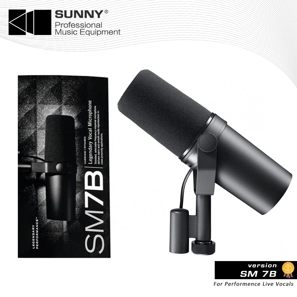 SHURE Cardioid Dynamic Microphone Studio Selectable Frequency Response for Live Stage Recording Podcasting | Электроника
