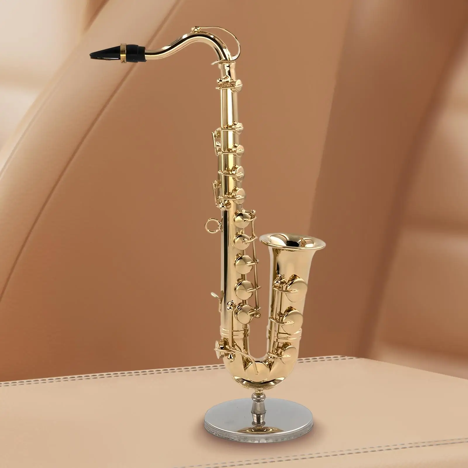 Saxophone Model Miniature Saxophone Model Collectible Musical Instrument With Stand Case For Display Home Decoration Christmas