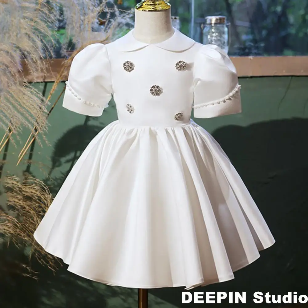 

Girls Kids Princess Dress for Baby Elegant Wedding Dresses Kids Vintage Ball Gown Children's 1st Birthday Baptism Party Vestidos