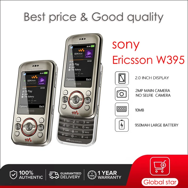 Sony Ericsson W395 Refurbished-Original Unlocked W395 Mobile Phone 2MP  FM W395 Cell Phone Free shipping