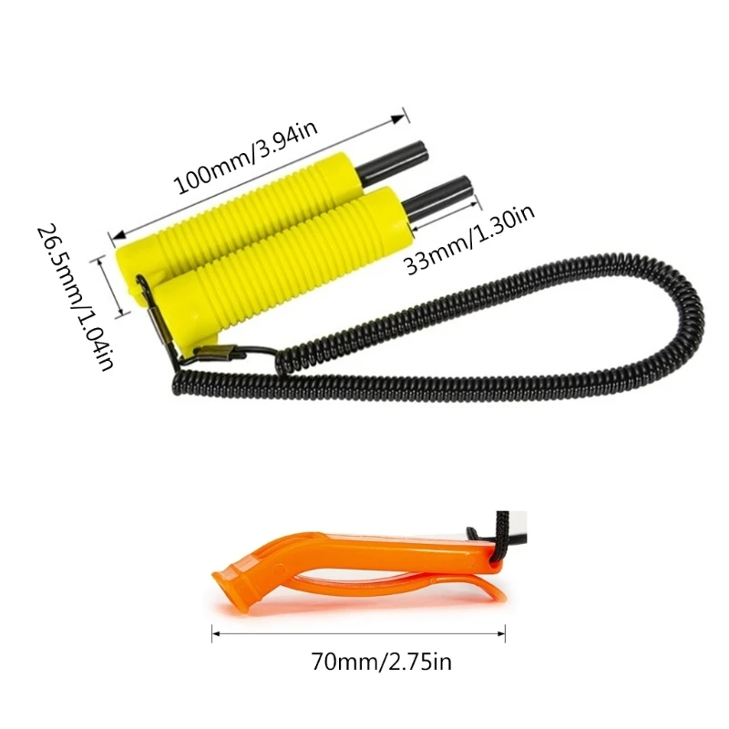 Portable Emergency Gear for Skating Sleds Walking On Ice Retractable Ice  Pick with Whistles Flexible Fishing Safety Pick