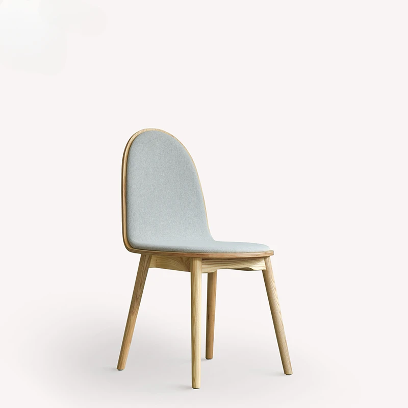 

Customized Mandal Chair Singapore designer chair Nordic solid wood home dining chair fabric soft bag hotel chair