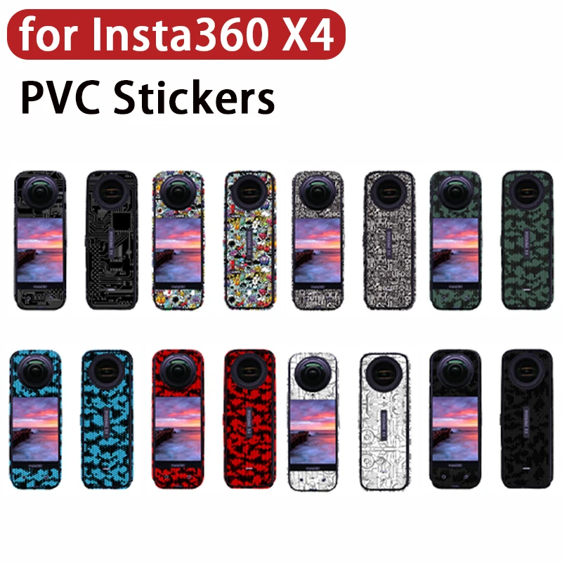 인스타 360 X4 용 방수 스티커, 8K 파노라마 카메라 PVC 스티커, 효과적인 보호 스킨 스크래치 방지 커버