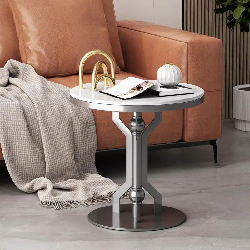 Light Luxury Rock Board Side Table Living Room Sofa Side Table Balcony Movable Small Coffee Creative Corner