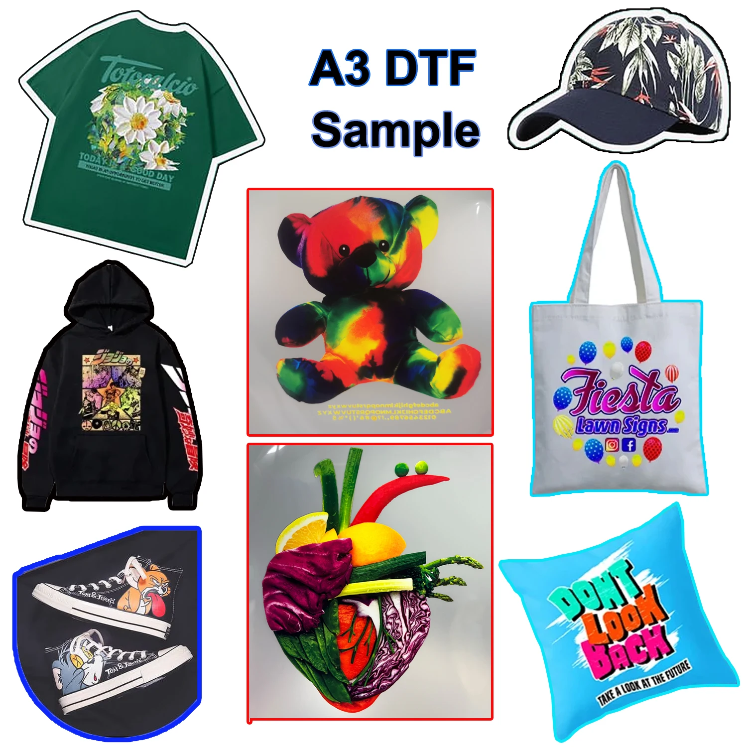 ACHI A3 DTF 전송 프린터, R1390 DTF 프린터, 티셔츠 인쇄기, 의류 후드 청바지, 미국 주식