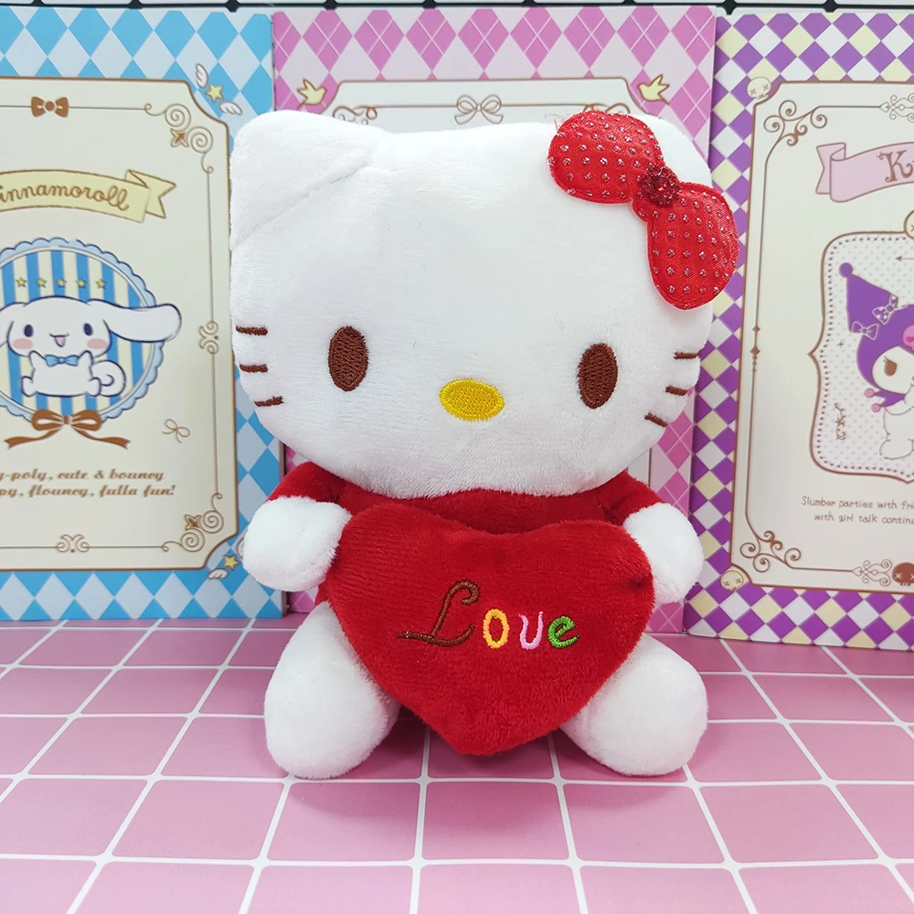Sanrio Keychain Hello Kitty Kawaii 18Cm Plush Toys Cute Stuffed Cartoon Plushes Pendant Gifts for Girls Friends Children подушка поясничная razer lumbar cushion hello kitty and friends