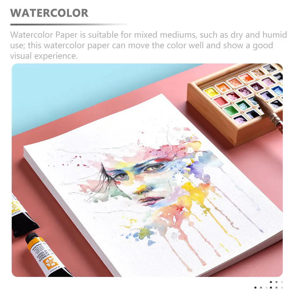 20장 수채화 용지 전문가급 아티스트용 그림 용지 혼합 미디어 드로잉 스케치 초보자 용품