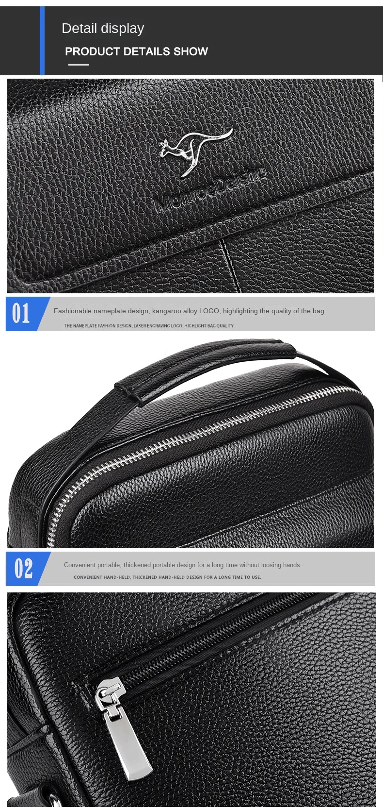 New Men's Bag Retro Shoulder Bag for Husband Fashion Handbag Leisure Crossbody Bags Luxury Designer Bag Father's Day Gift