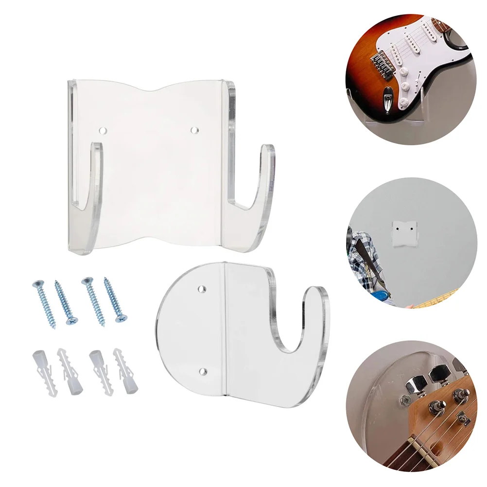 

Guitar Bass Stand Hook Acrylic Holder Storage Acoustic Hanger Classic Wall Mounted Rack Signature