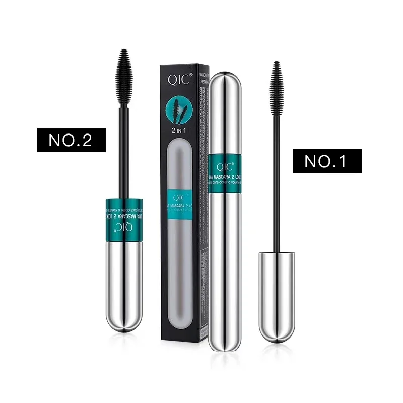 QIC 4D Silk Fiber Lash Mascara 2 in 1 Thrive Mascara Makeup Waterproof Lengthening Thickening Mascara VIBELY 4D