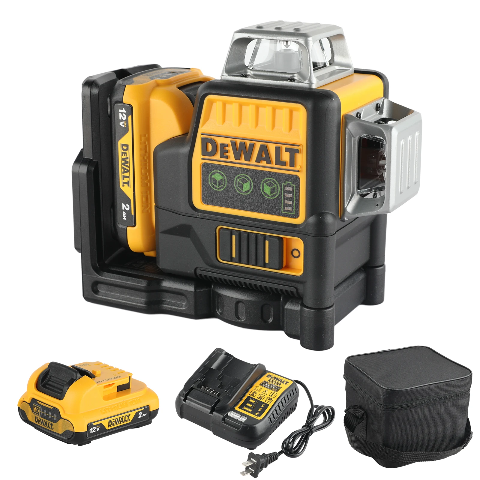 Dewalt DW089LG 12 Lines 3 Sides*360 Degree Vertical 12V Lithium Battery Laser Level Horizontal Green Meter Outdoor laser laser level