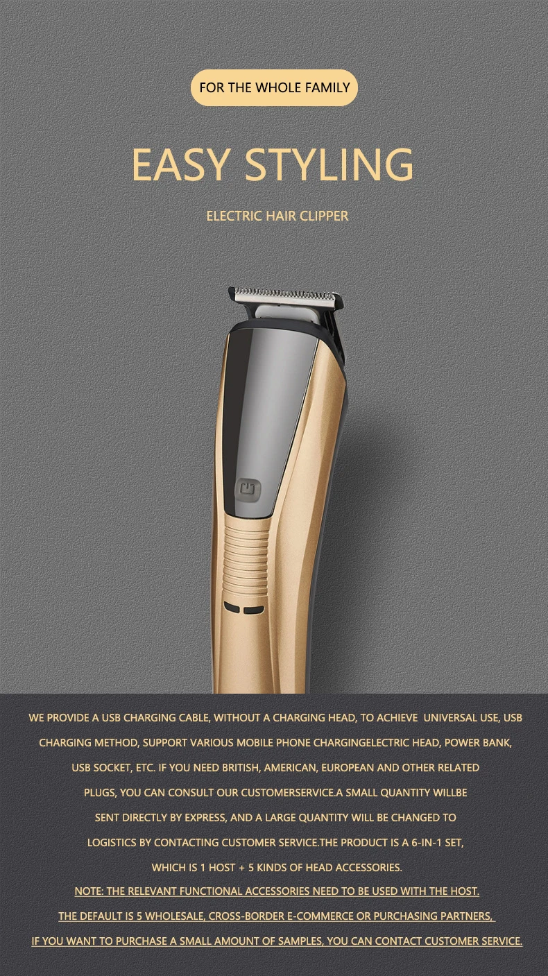 Máquina de Cortar Cabelo Elétrica Bateria Recarregável Men Shaver Profissional Aparador Barba T68 Display Lcd Usb 15 Online shopping