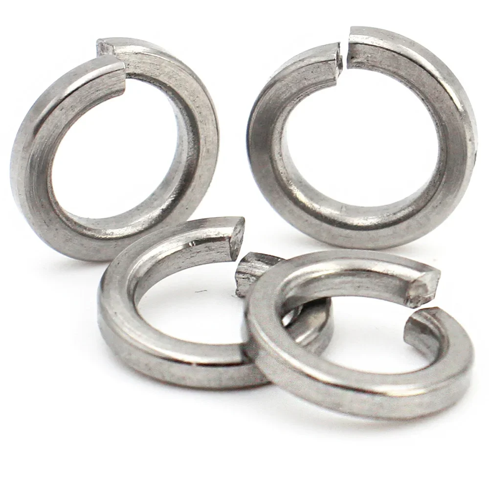 Stainless Steel Spring Split Lock Washer Elastic Gasket M1.6 M2 M2.5 M3 M4 M5 M6 M8 M10 M12 M16 M20 M22 M24 M27 M30 5-50pcs