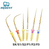 Glin Dental Endodontic Gold Flexible Rotary Files Nickel Titainium Golden Engine Use Files 31mm SX-F3 Dentistry Tools 1