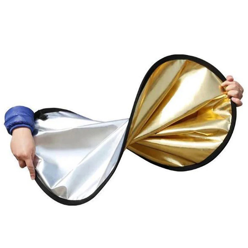 Photography reflector 24 "/60Cm Opvouwbare 2in1 Gold And Silver Light Reflector for photography with storage bag