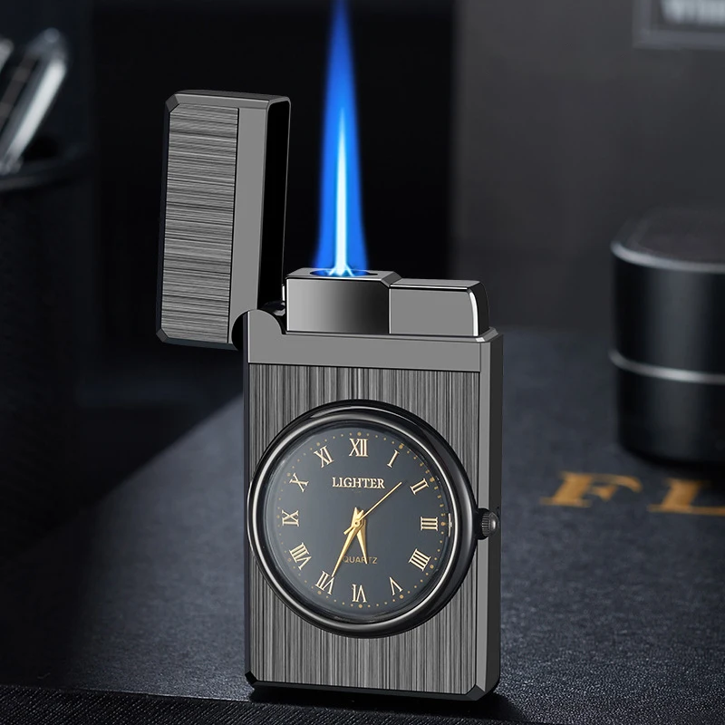 New Cigarette Lighters Gold Bar Shape Butane Gas Lighters Grinding Wheel  Metal Kerosene Lighter Accessories Gadgets For Men Gift –