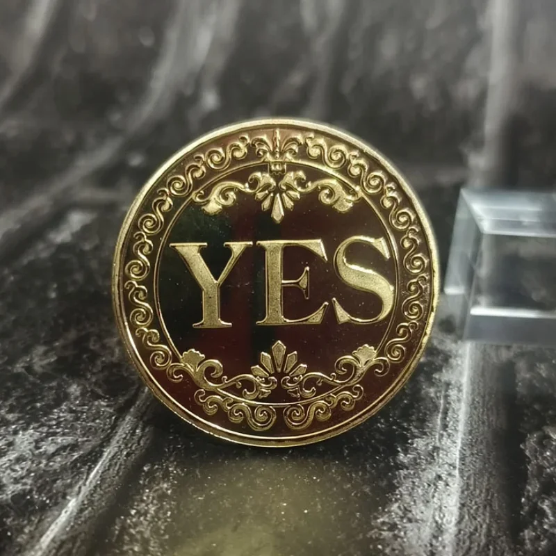 Bronze Yes or No Commemorative Coin Souvenir Non-currency Coins Game Prop Challenge Coins Collection Decoration Crafts