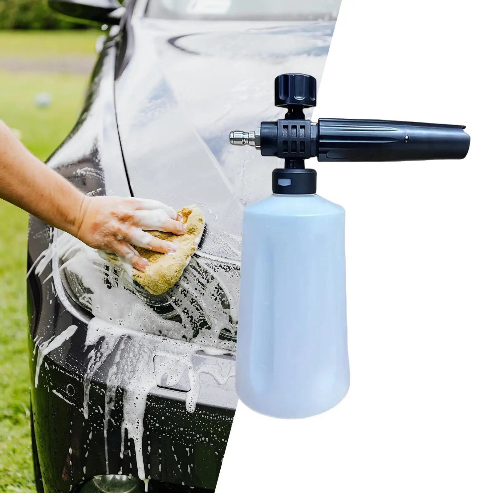 Car Hand Pump Pressure Foam Sprayer Adjustable Nozzle Hand Pressurized 700ml Soap Sprayer for Car Window Washing House Cleaning