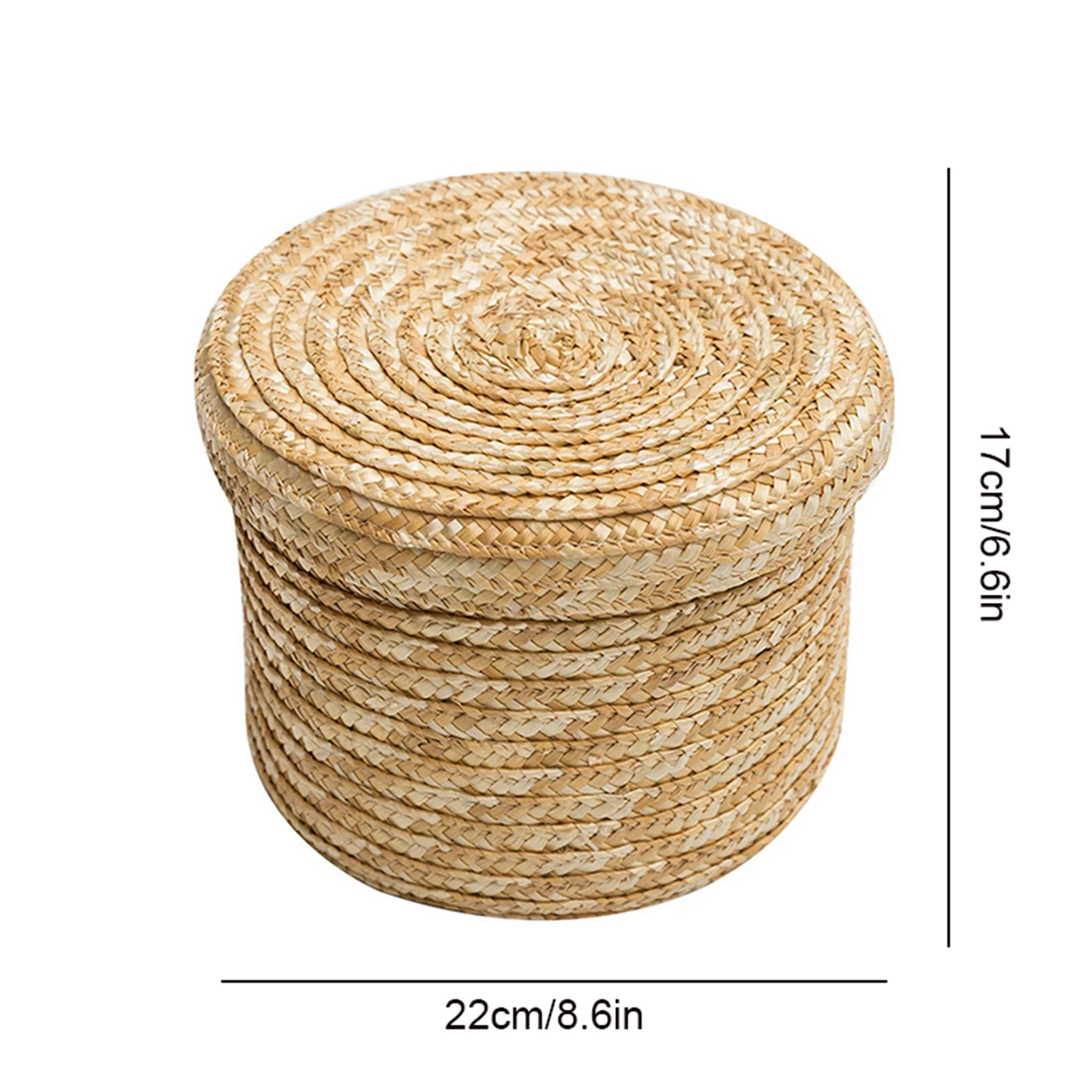 Seagrass Storage Basket Rattan Snack Container For Family GIft 5
