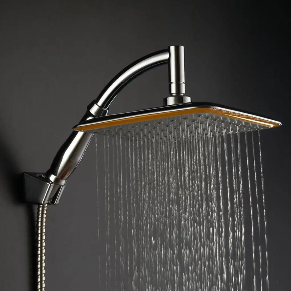 Rainfall Shower Head RecabLeght Bathroom Showerhead Round And Square Spa Top Spray Nozzle Adjustable Bath Accessories
