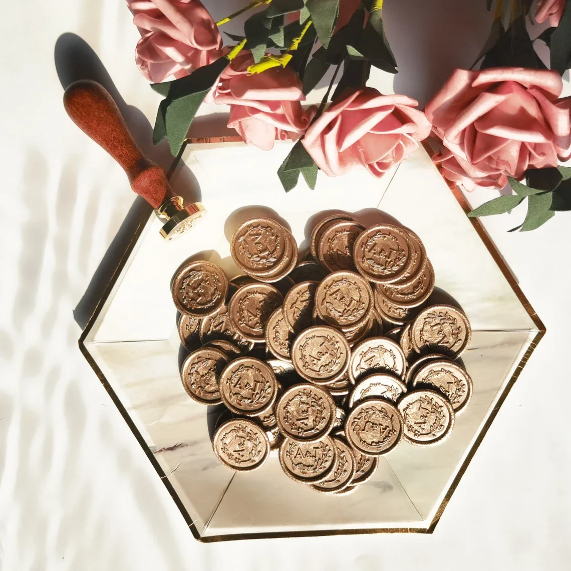 Wax Seal Stamp Personalized Wedding Wax seal stamp with 2 initials Wedding Sealing Wax Stamp Invitation Seal Stamp