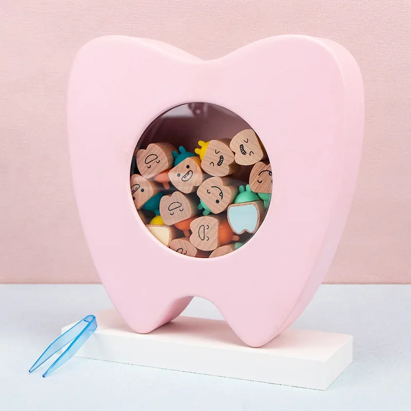 Baby Tooth Box Wooden Box for Child Teeth Gift Box for Baby Boy Baby Teeth Keepsake Box Organizer Tooth Fairy Box M tooth fairy box milk teeth box baby box children s tooth preservation box tooth storage box gift keepsake box teeth box m