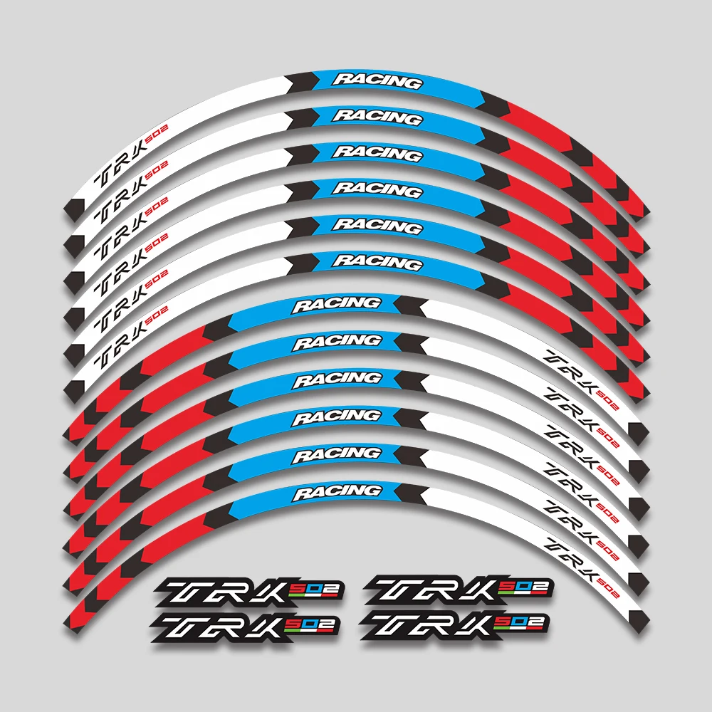 

17inch Motorcycle Accessories Sticker Rim Tire Decals Wheels Hub Reflective Stripe Set For benelli trk 502 trk502 2016-2022