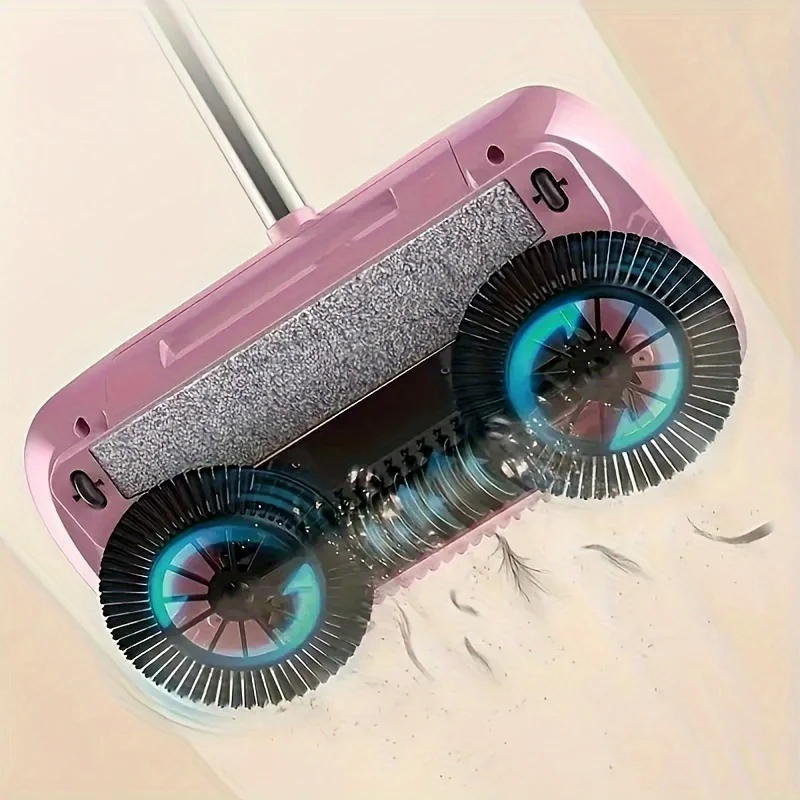 Household Automatic Cleaning Mop- Hand Pushed Sweeper Household Sweeping and Mopping Integrated 2-in-1 Mop Broom and Dustpan Set