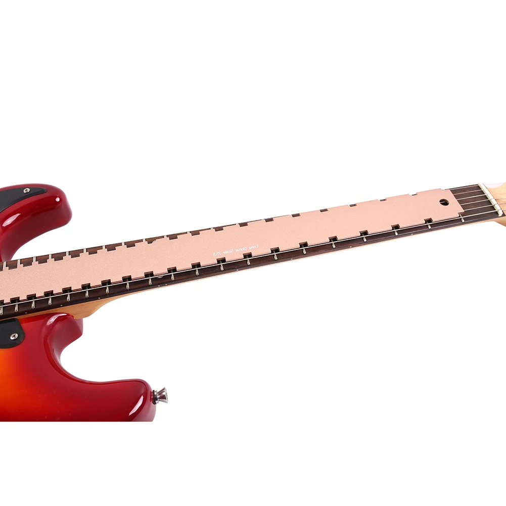 

Высокое качество практичный инструмент для гитары Luthier инструмент с прямыми краями 1 шт. калибр золотой/серебристый Гриф для гитары зубчатый