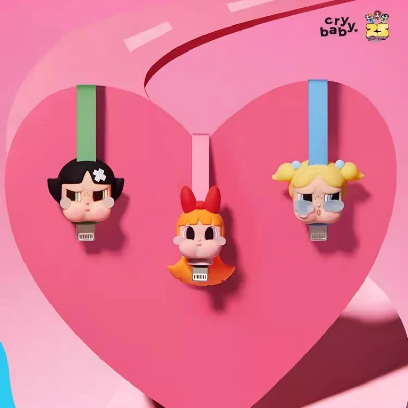 Crybaby X Powerpuff Girls Iphone Android Data Cable Blind Box Mystery Box Ragazzi E Ragazze Periferiche Regali A Sorpresa Kawaii Cartoon