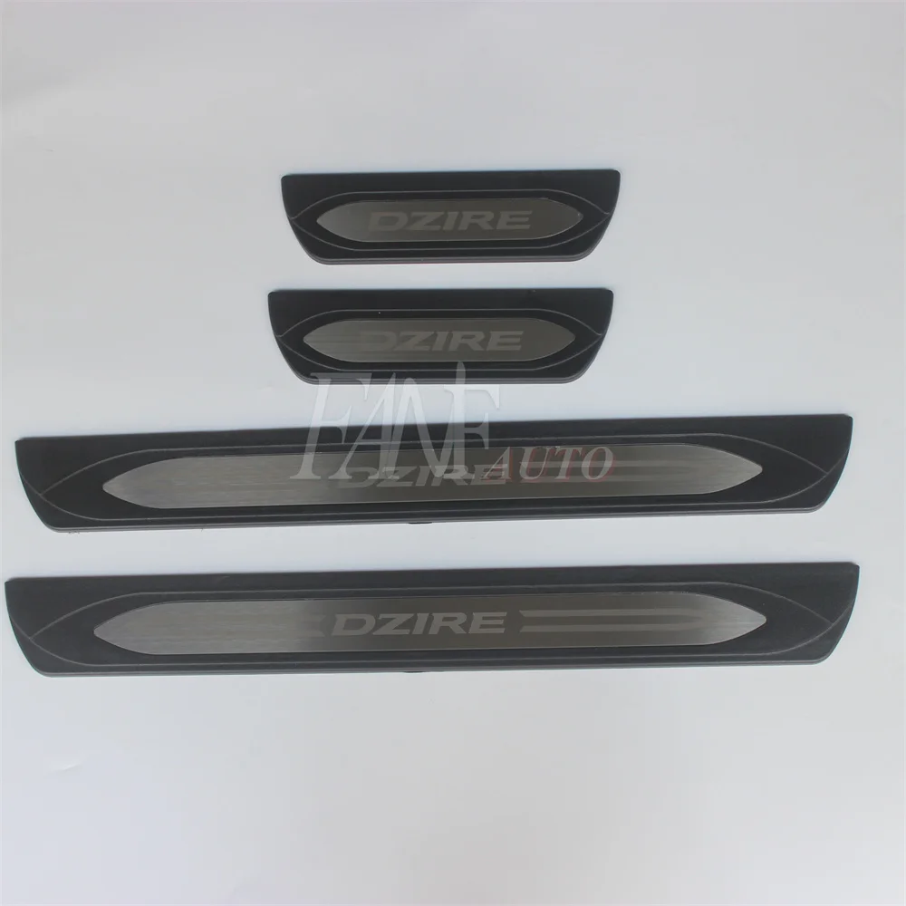 CarStylingStainlessSteelLedDoorSillScuffPlateGuardSills