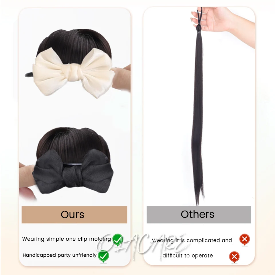Synthetic Curly Faux Bun Hairpiece for Women