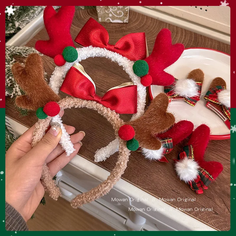 Christmas Headband with LED Lights Snowflake Xmas Tree Hair Band Christmas Decorations for Home Girls Women New Year Gifts
