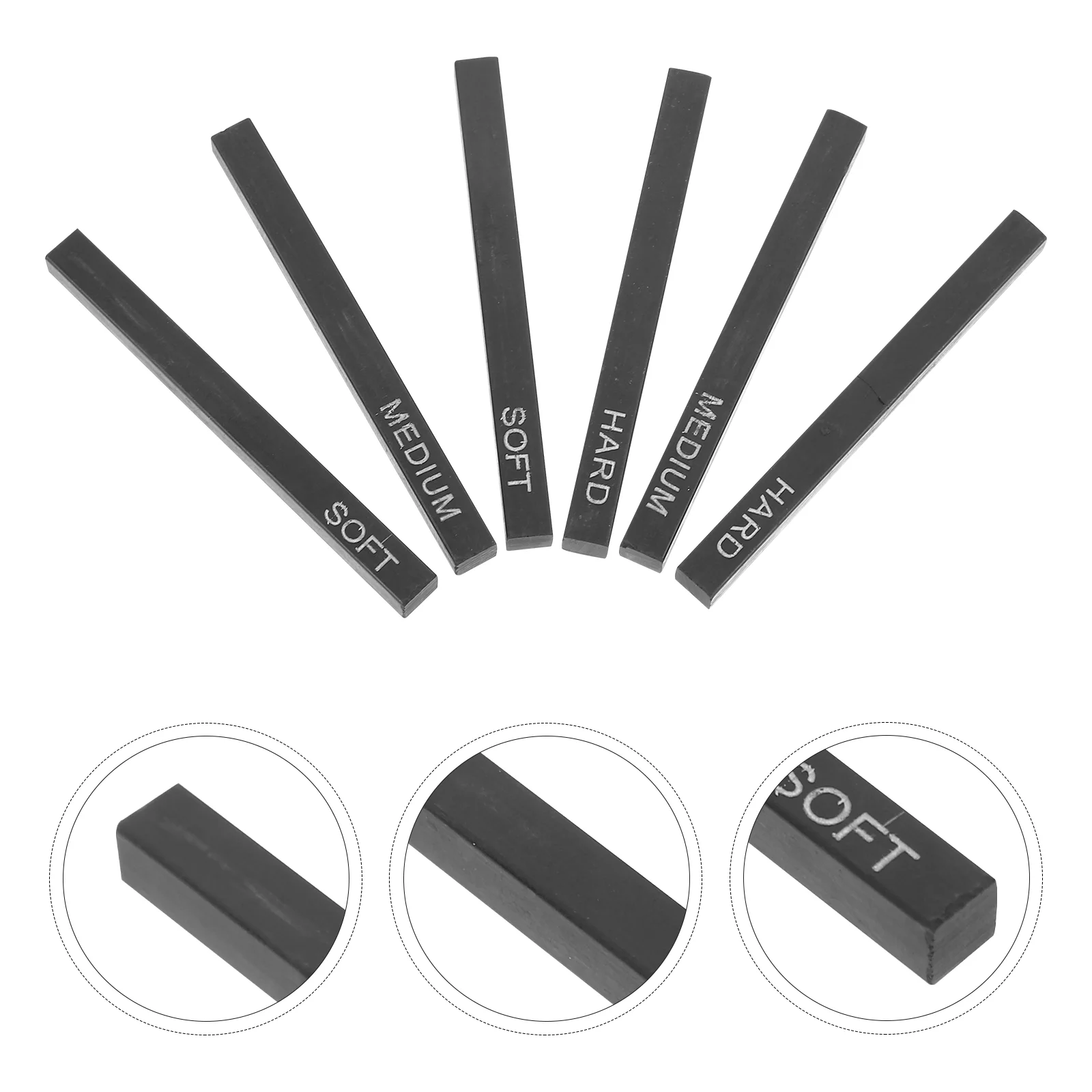 

6 Pcs Sketch Carbon Square Bars Artists Charcoals Compressed Sticks Shading Sketching Supplies