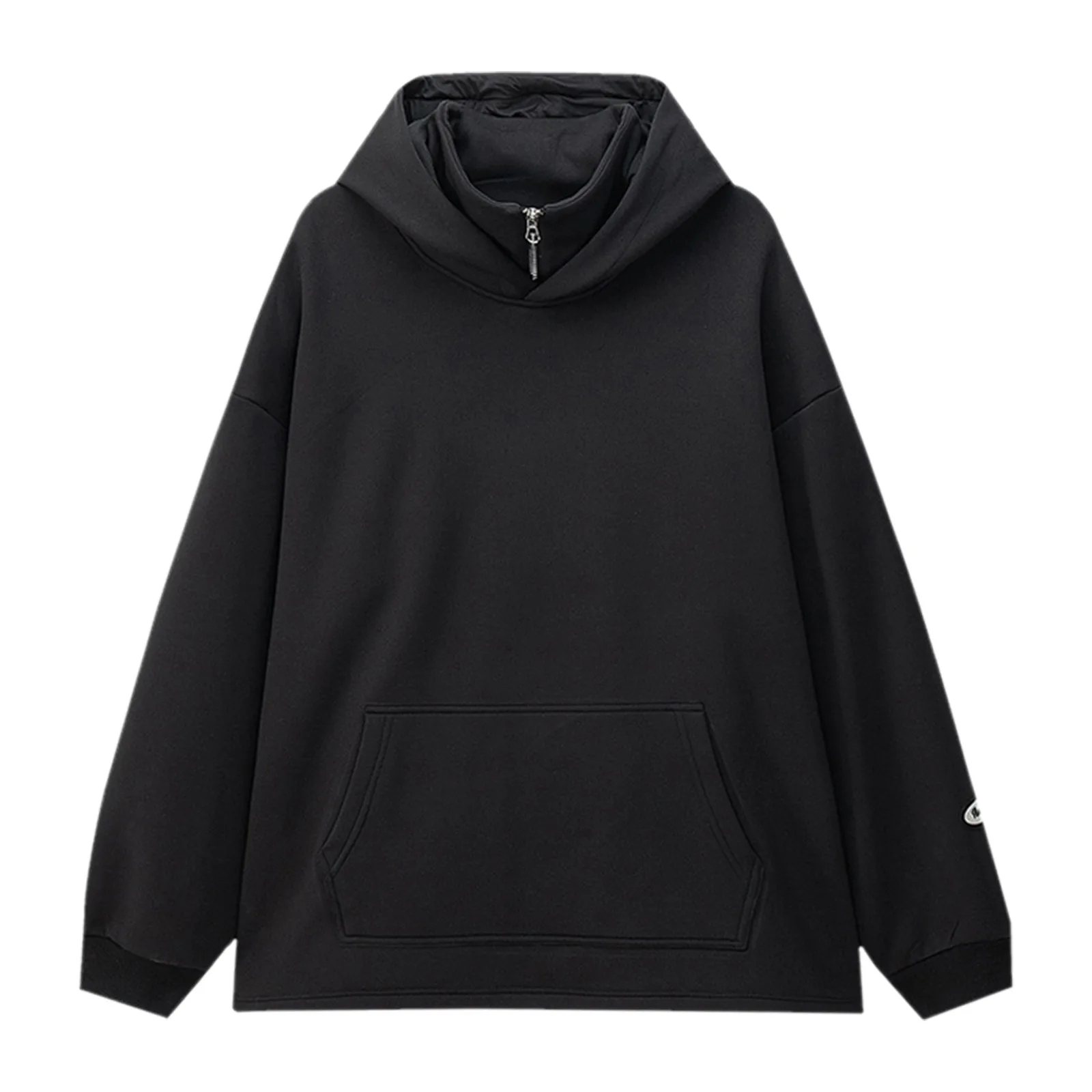 

Male Hooded Hoodie Large h Loose Couple Top Hooded Stand Up Collar Hoodie Thin Mens Hoodie