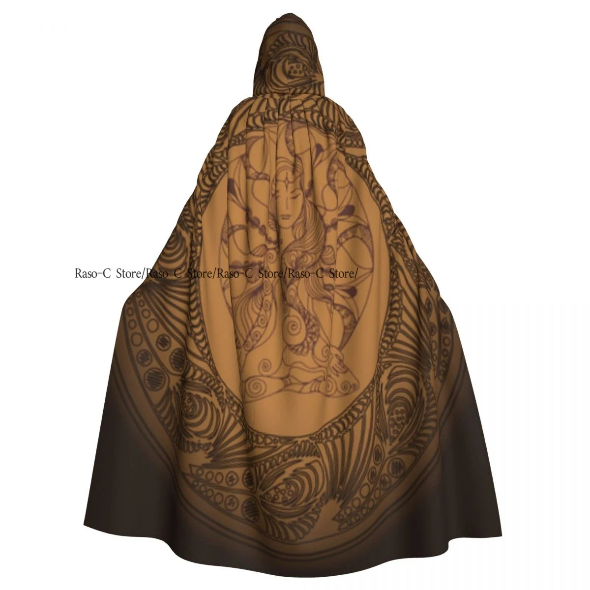 

Hooded Cloak Unisex Cloak with Hood Woman Practices Yoga Cloak Vampire Witch Cape Cosplay Costume