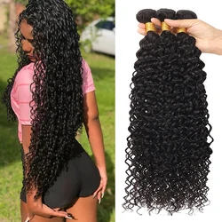 Brazilian Water Wave Bundles Unprocessed Human Hair Extensions Virgin Hair 1 3 4Bundles Wet and Wavy Hair Bundles Cheveux Humain