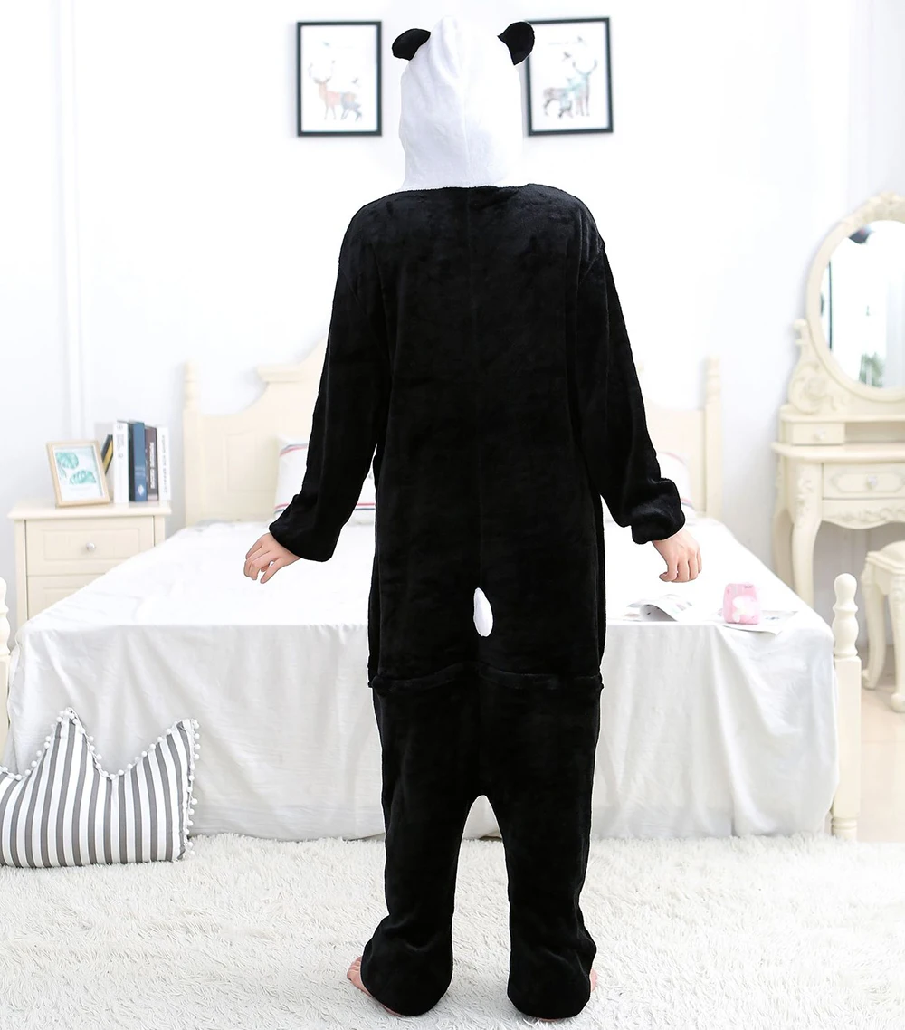 Kigurumi Panda One Piece Pajamas Family Matching Outfits Unisex Cute Animal Jumpsuit Christmas Halloween Adult Cosplay Costumes
