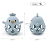 1PC Baby Silicone Teether Toys Cartoon Chick Shape Baby Toys Hollow Out Baby Care Equipment Chewing Training Baby Products 5