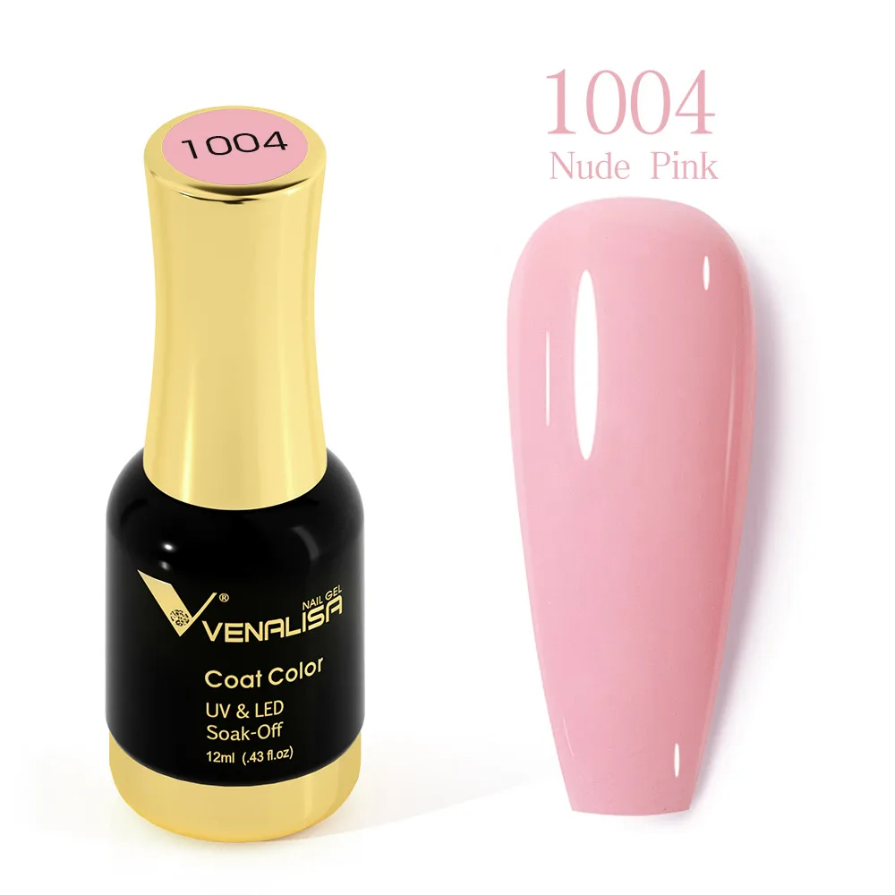 

VENALISA #1004 Nude Pink French Nail Art Design Super Texture Semi Permanent Pastel Varnish Soak Off UVLED Pigmented Gel Lacquer