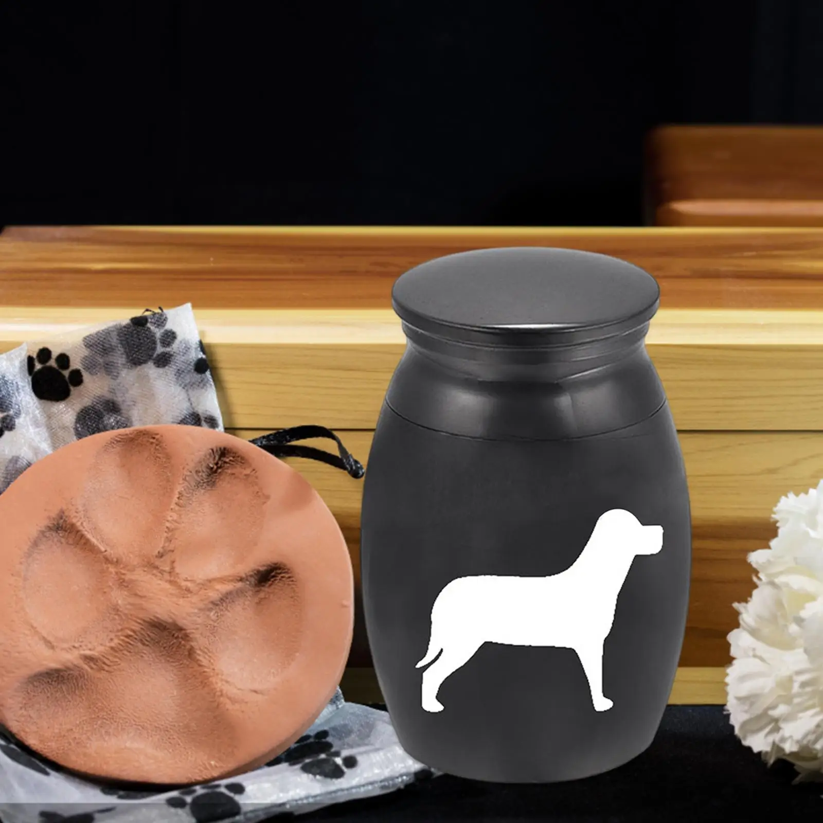 Pet Cremation Urn for Dogs Cats Ash Easy to Carry Commemorate Accessories Metal Funeral Container Casket Memorial Keepsake Box