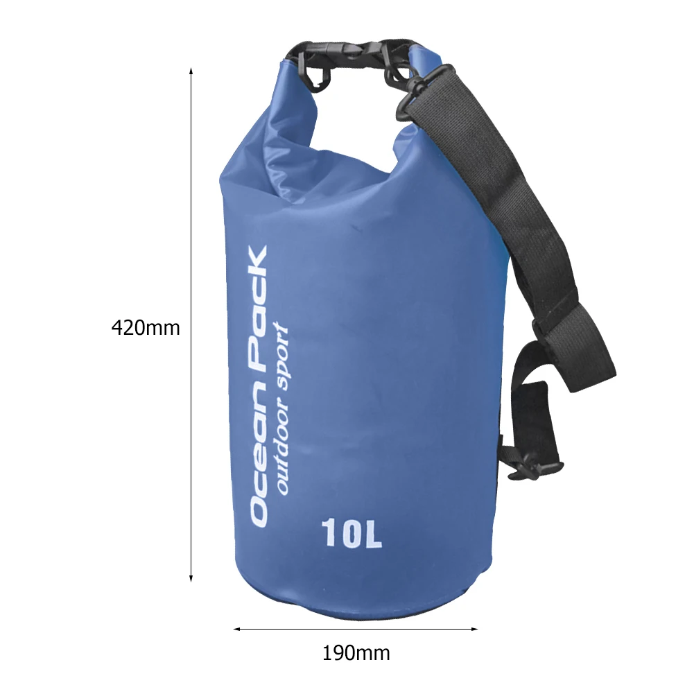 2/5/10L Drifting PVC Mesh Bag Waterproof Swimming Dry Sack Kayak River Hiking Float Sailing Canoe Diving Compression Backpack