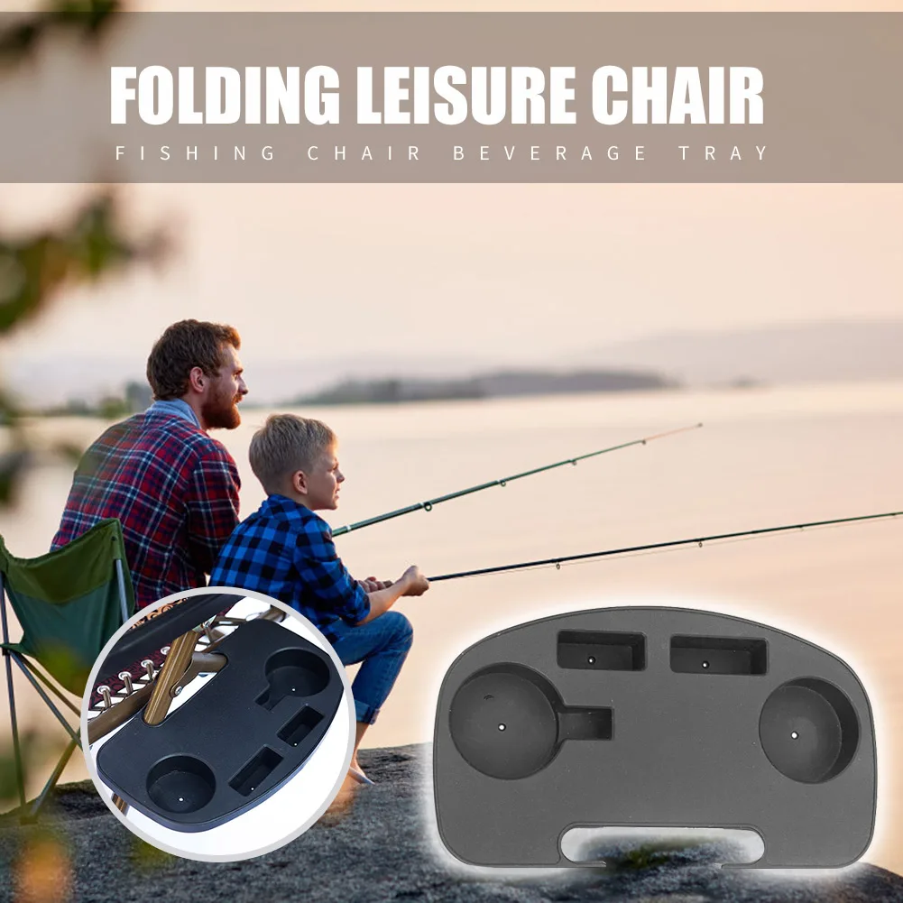 Universal Beverage Drink Utility Tray Cup Drink Lounger Tray Clip Recliners Cup Holder for Outdoor Fishing Camping Beach