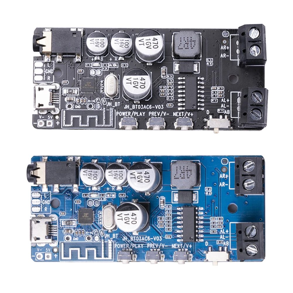 2X5W Bluetooth 5.0 Power Amplifier Class D Audio HiFi Stereo Wireless Music Player Mini USB Sound Card App Digital AMP Board |